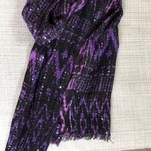 Purple sequin scarf